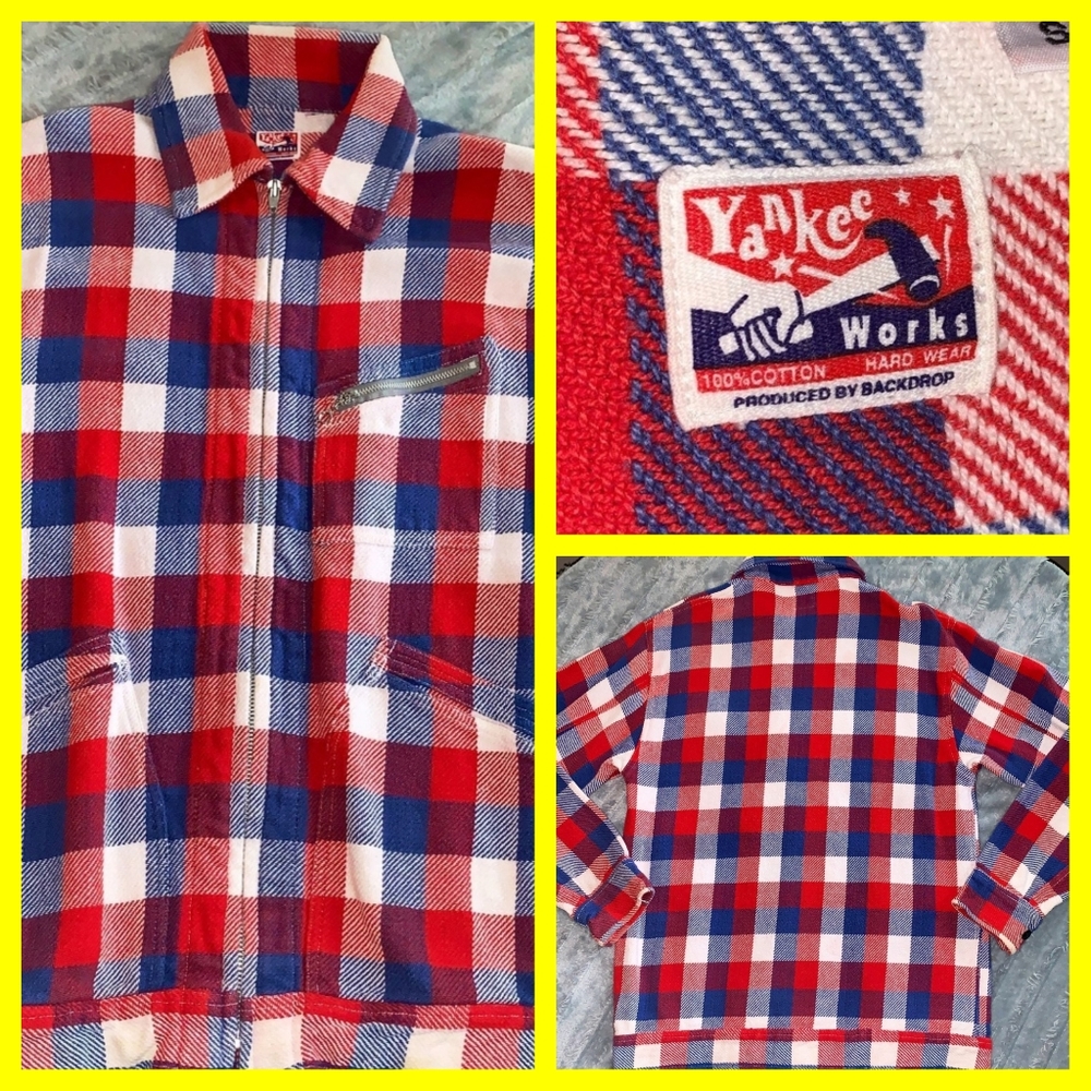 Vintage Yankee Works Zip-Up Flannel Shirt Jacket/Shacket - Small